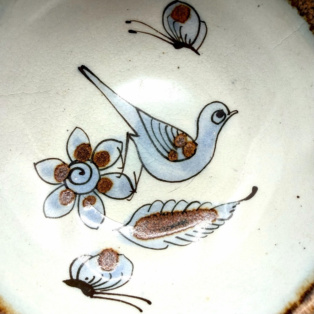 Ken Edwards El Palomar Salsa / Trinket Bowl - Signed Hand Painted Tonalá Mexico - Picture 2 of 10